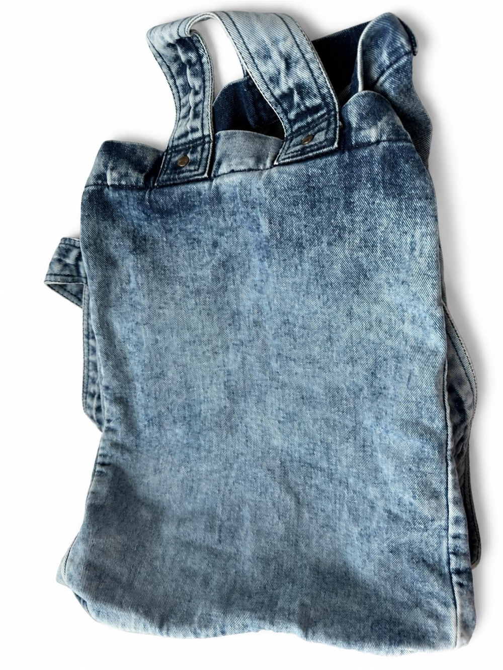 Rare Free People We The Free Oversized Acid Wash Denim Tote Bag Blue - Picture 6 of 15